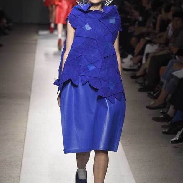 준야와타나베 15SS 아카이브 오리가미 블루 탑