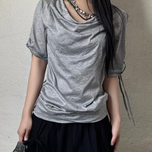 Shirring drape top