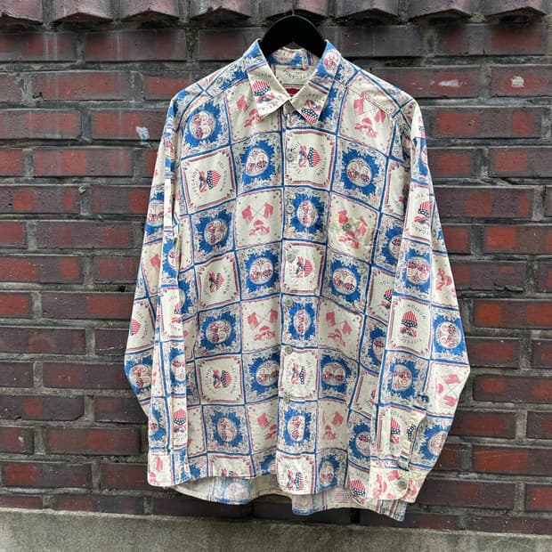 90s Toc Toc 패턴 셔츠