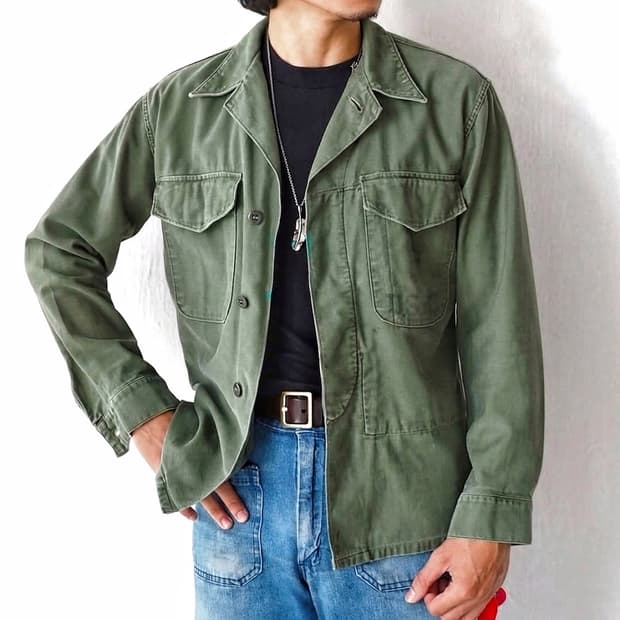 usmc p56 사틴코튼 셔츠자켓 50s (100-105) og107