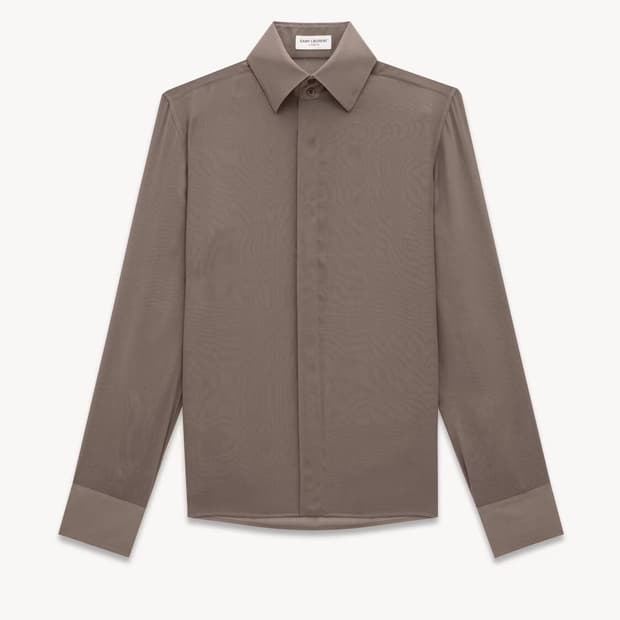 [차은우님 착용] 생로랑 25ss 크레페 실크 셔츠