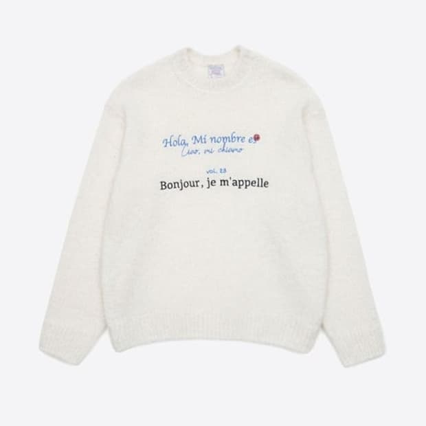 STU 모헤어 니트 L