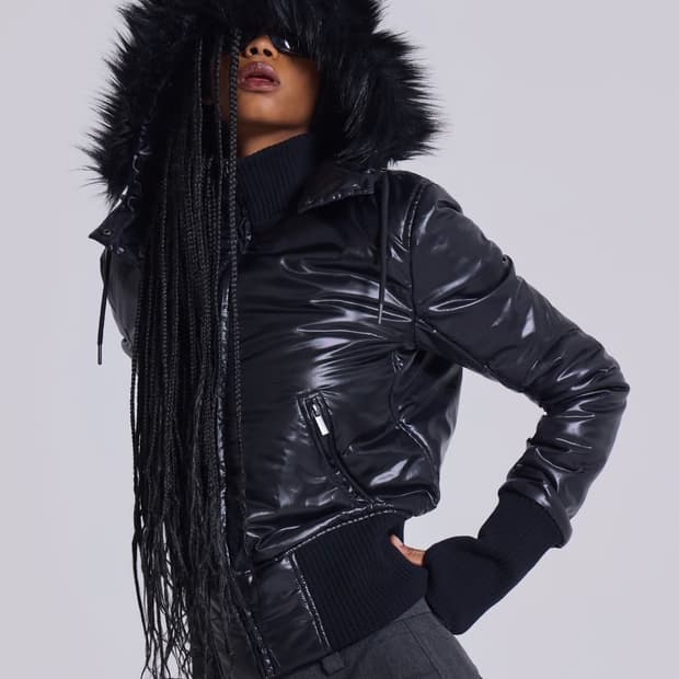 제이디드런던 블랙 머큐리 푸퍼 자켓 xxs