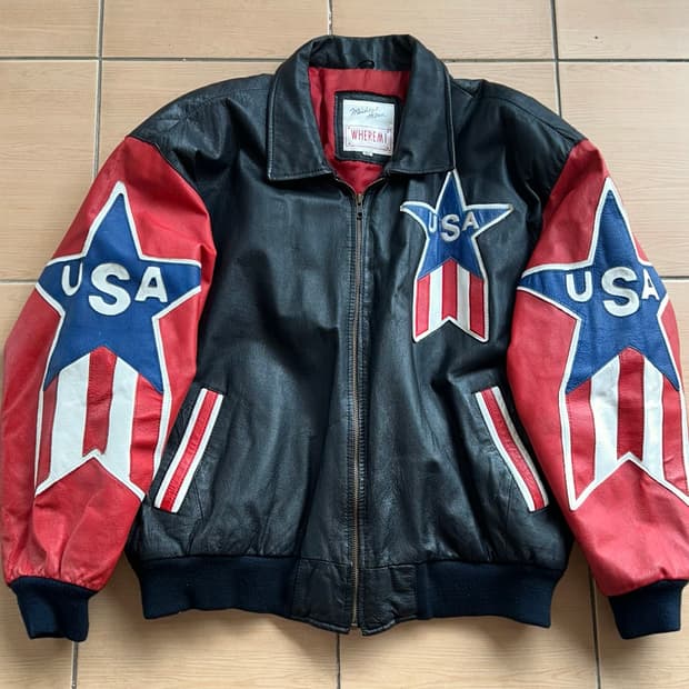 90‘s 마이클호반 USA 레더자켓
