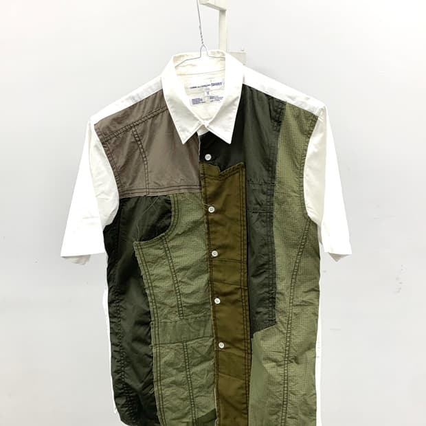 꼼데가르송 셔츠라인_패치워크 셔츠