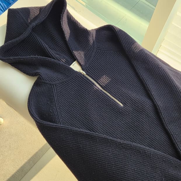 포터리 니트 후드 네이비 [2]