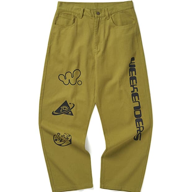 위캔더스 코튼 팬츠 바지 카키