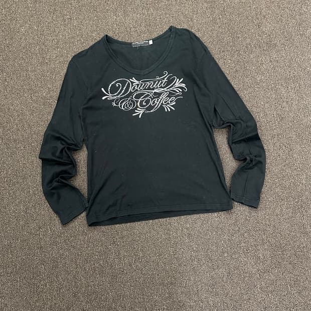 1)Japanese vintage 여성 v넥 비즈 디테일 롱슬리브