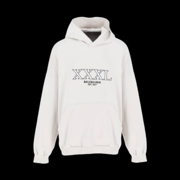 발렌시아가 xxxl 후드 화이트 런웨이 버전 X