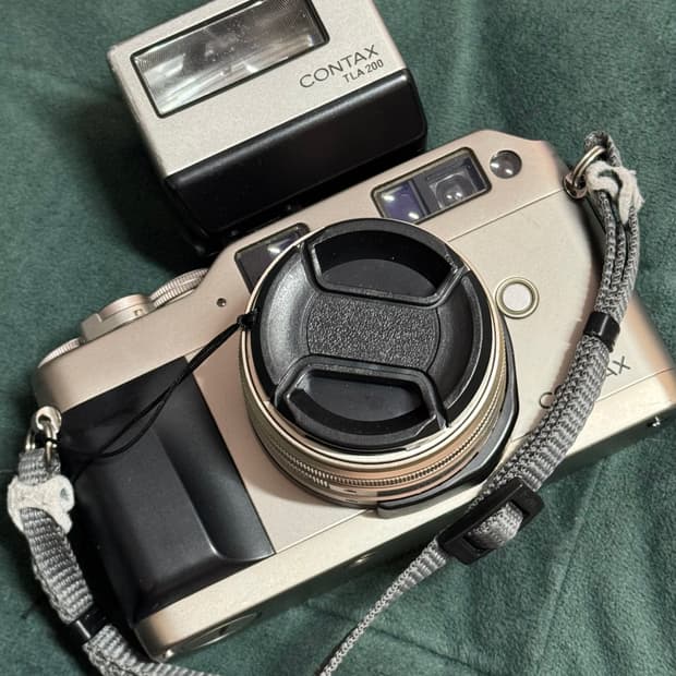 콘탁스 g1 + G45mm + tla200 플래시