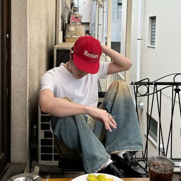 80s(Made in Taiwan) Marlboro 코듀로이 캡