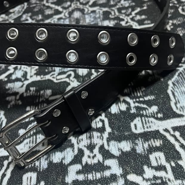 아일렛 블랙 레더 벨트 (새상품)