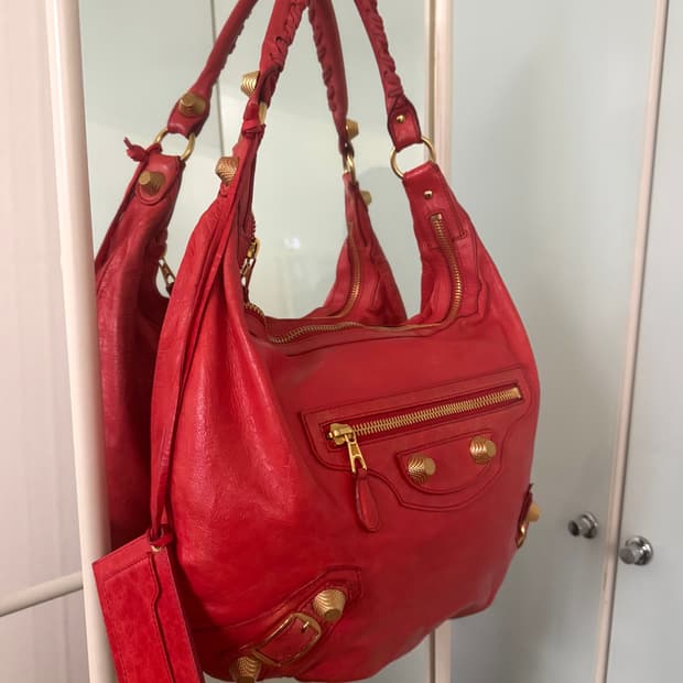 발렌시아가 자이언트 모터백 시티 호보백 숄더백