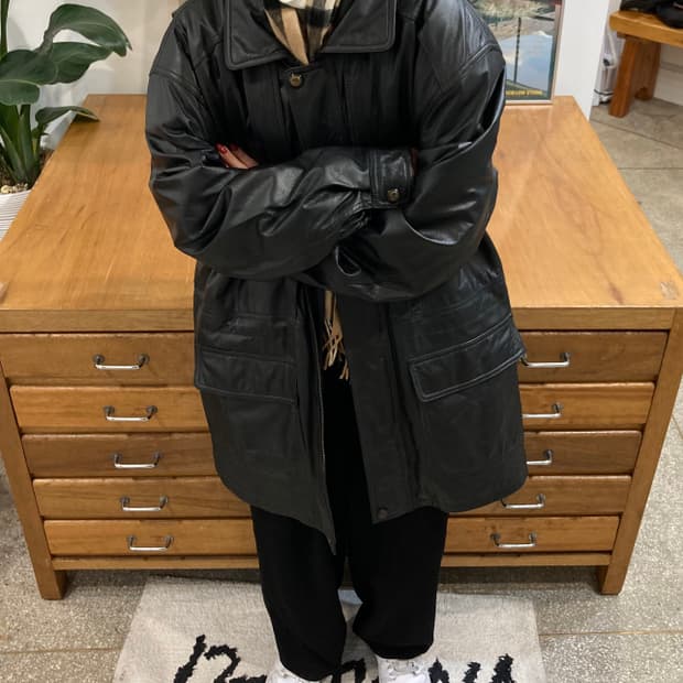 램스킨 야상 사파리 자켓