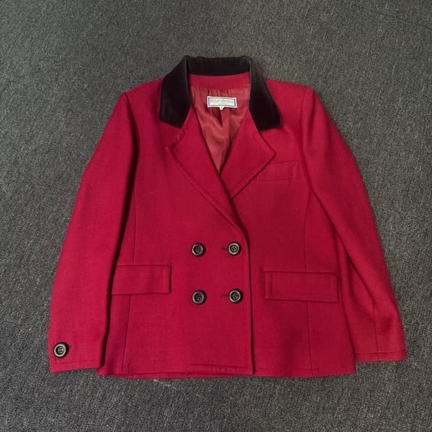 입생로랑 블레이져 다크레드 자켓