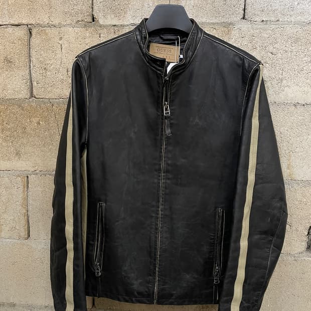 빈티지 게스 싱글 라이더 자켓
