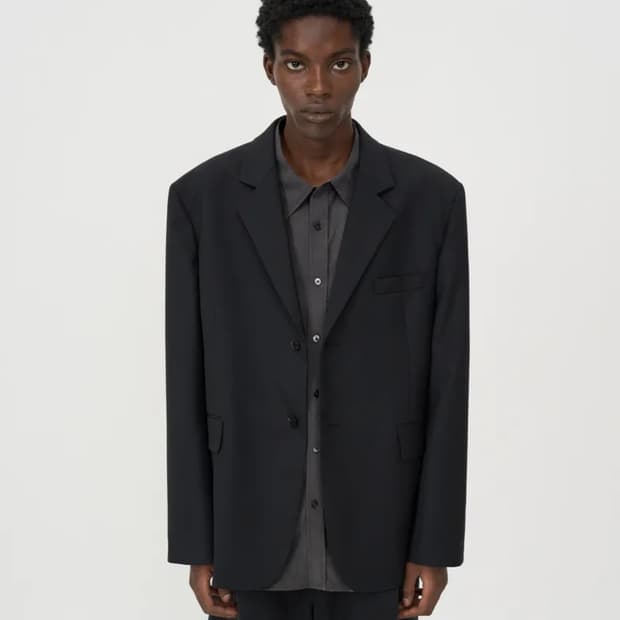 인사일런스 오버사이즈 울 블레이저 [BLACK]