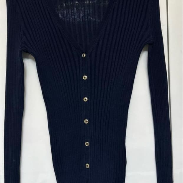 타미힐피거 네이비 가디건 골드버튼