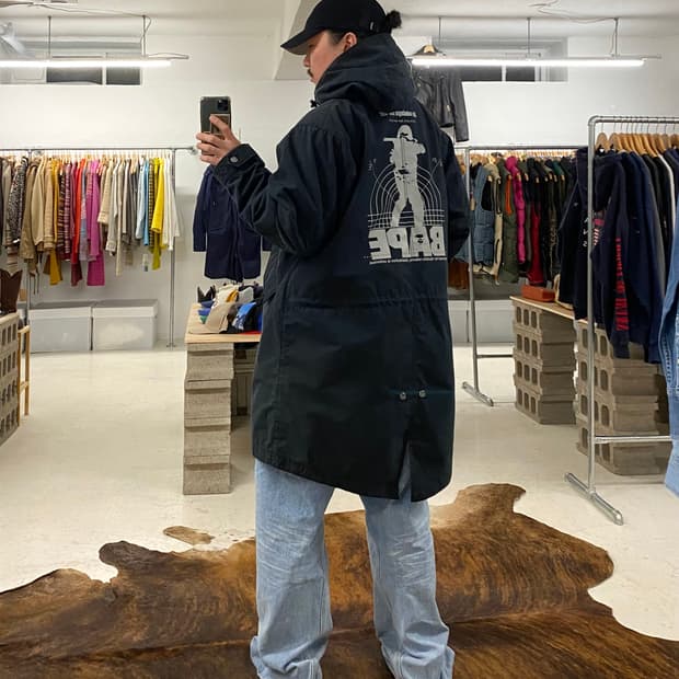 BAPE planet of the apes fishtail parka