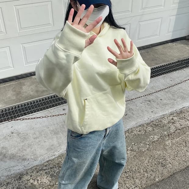 XL ) 인템포무드 오버핏 후드