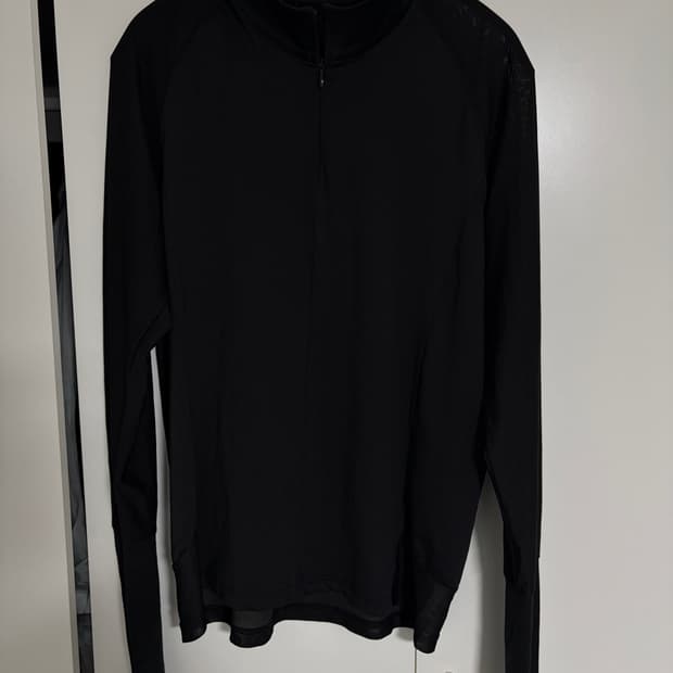 지초이 메쉬 롱슬리브 블랙