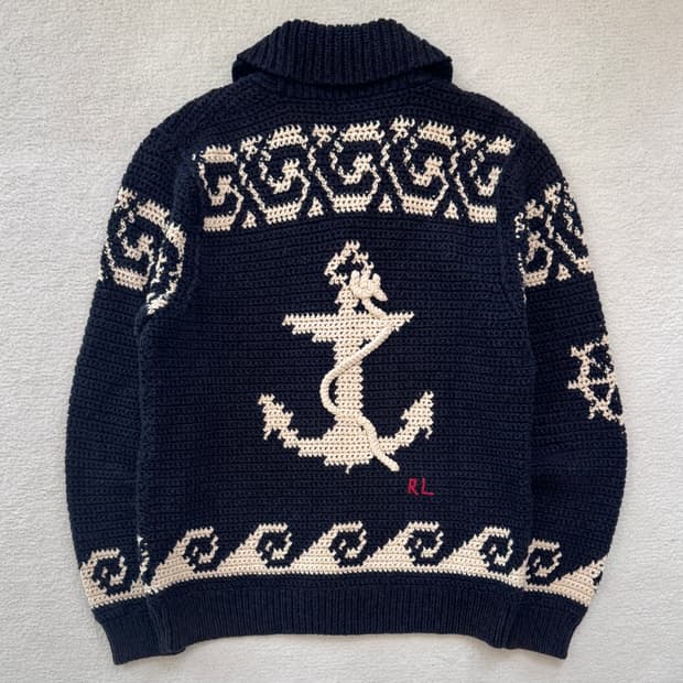 폴로 랄프로렌 투웨이 핸드니트 마린 코위찬