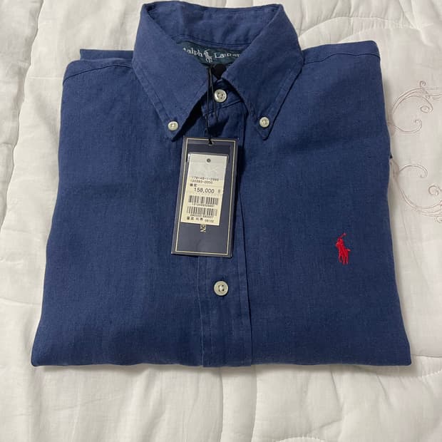 [XS] 백화점 폴로 랄프로렌 린넨 셔츠 네이비