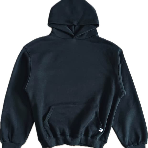 [ L ] 러셀 후드티 블랙