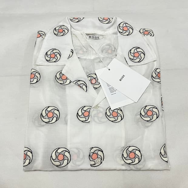 [M]보디 BODE Floral Aperture 반팔 셔츠/화이트