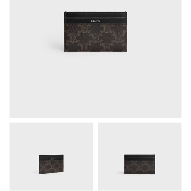 셀린느 트리옹프 캔버스 & 카프스킨 지갑