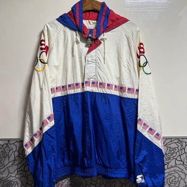 빈티지 스타터 플래그 윈드자켓