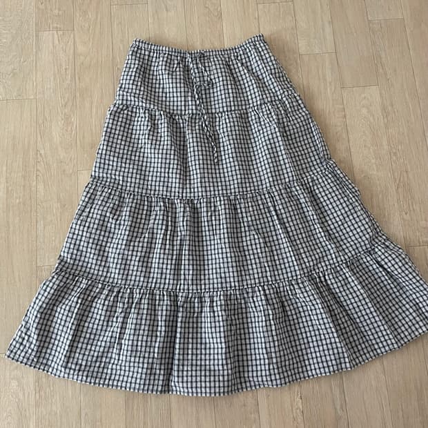 브랜디멜빌 체크 롱 스커트