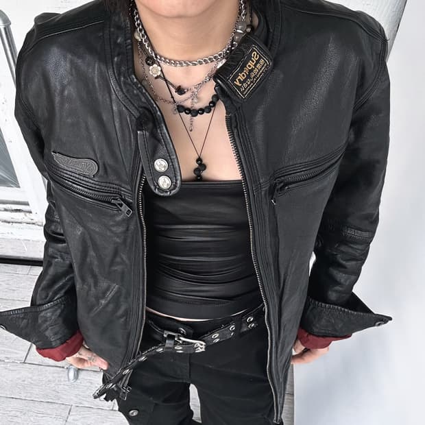 superdry real leather jacket