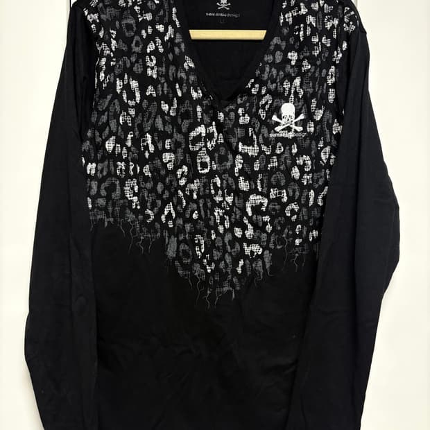 일본빈티지 펑크와투케 스컬롱슬리브