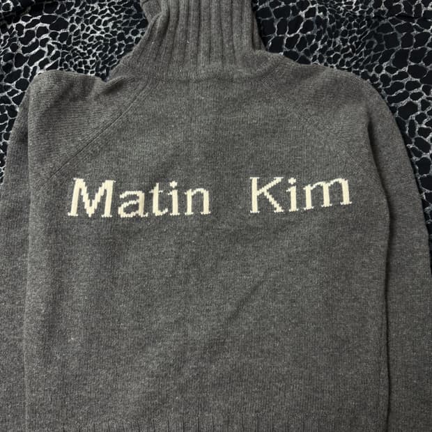 마뗑킴 니트집업 그레이