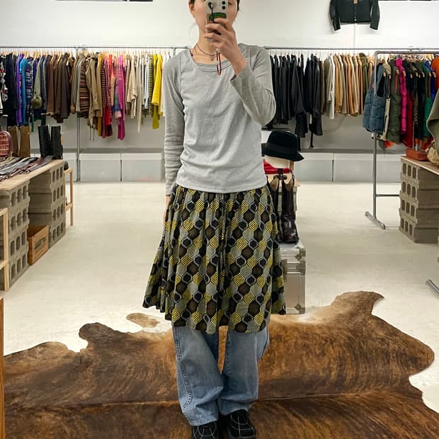 BEAMS BOY skirt 빔즈 보이 미디스커트