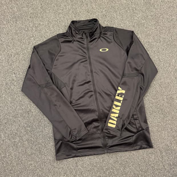 L)오클리 빈티지 검/골 트랙탑 져지 집업