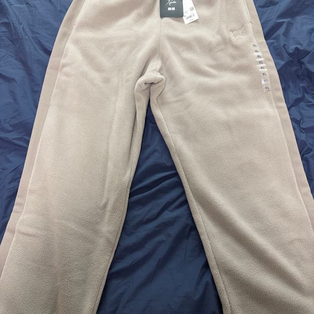 유니클로 니들스 플리스 팬츠 베이지 xl