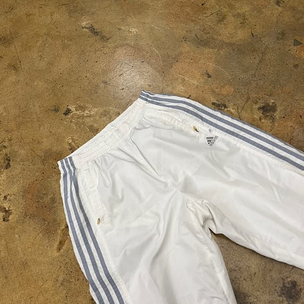 [정품/85] 아디다스 삼선 트레이닝 바지 화이트 흰실 실버 