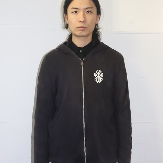 크롬하츠 크롭 홀스슈 & 대거 후드집업