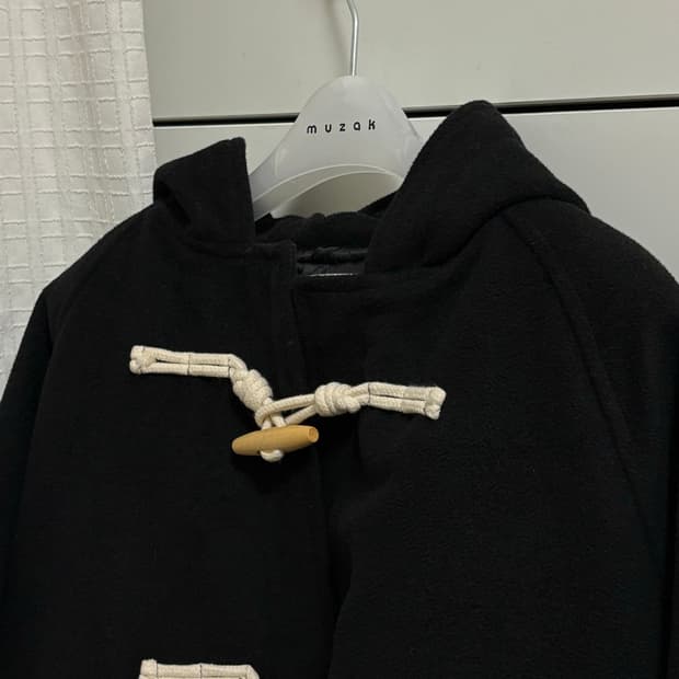 노매뉴얼 발마칸 더플코트 블랙