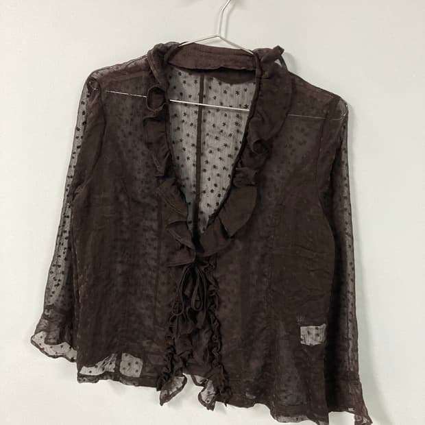 빈티지 레이스 블라우스 가디건