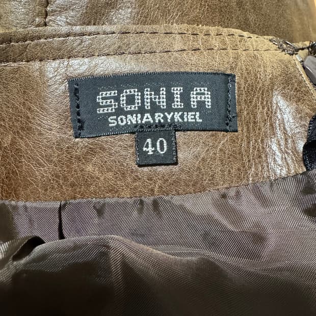 Sonia Rykiel 가죽치마 40