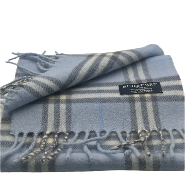 버버리 하늘색 목도리 머플러