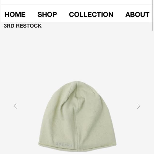 오버핏 롤 비니 LIGHT GREEN