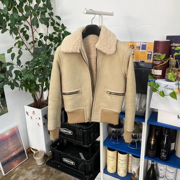 산드로 우먼 리얼 레더 무스탕 2