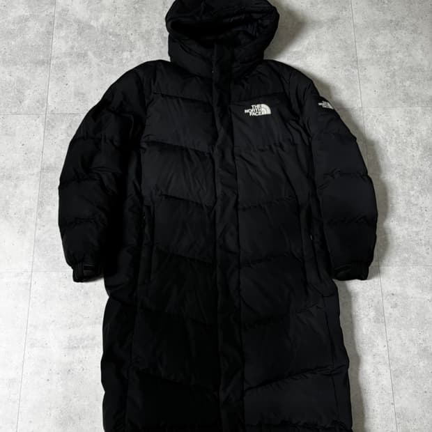 노스페이스 구스다운 롱패딩 