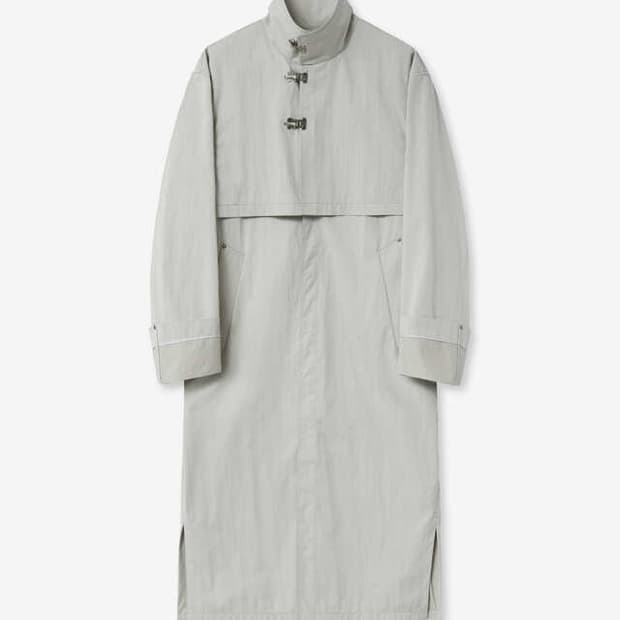 Layered nylon trench coat_Light Beige