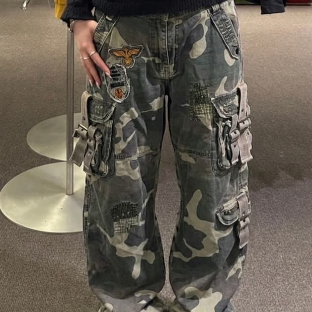 빈티지 카모 팬츠
