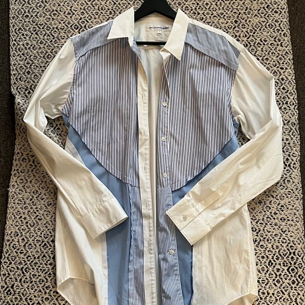 꼼데가르송 셔츠 라인 스트라이프 셔츠